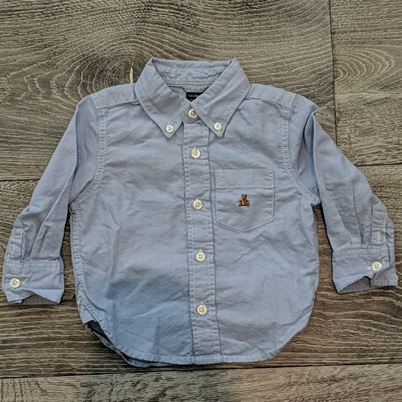BabyGap Long-sleeve Button Down Blue Shirt - Picture 1 of 3